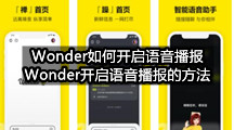 Wonder如何开启语音播报(Wonder开启语音播报的方法)