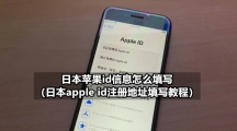 日本苹果id信息怎么填写（日本apple id注册地址填写教程）