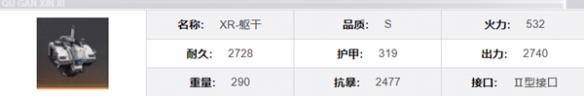 《钢岚》XR机兵模组技能及属性详解