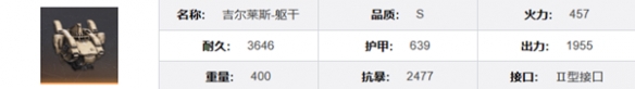《钢岚》吉尔莱斯机兵模组及属性一览