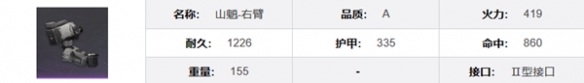 《钢岚》山魈机兵模组及属性一览