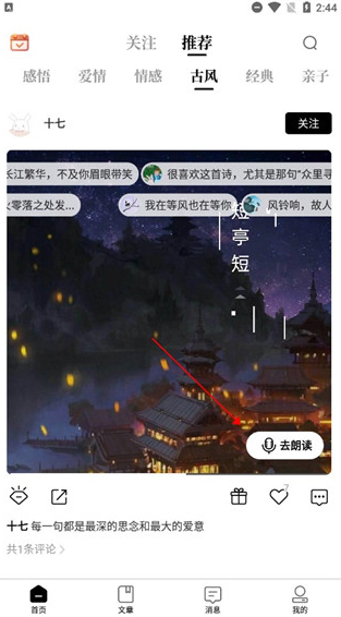 《诗音》如何朗读文章